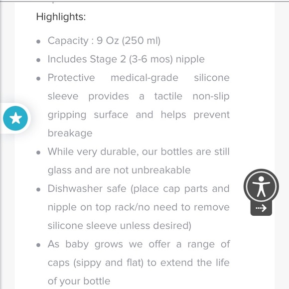 LIFEFACTORY BABY GLASS BOTTLE, GRASS GREEN… - Picture 3 of 7